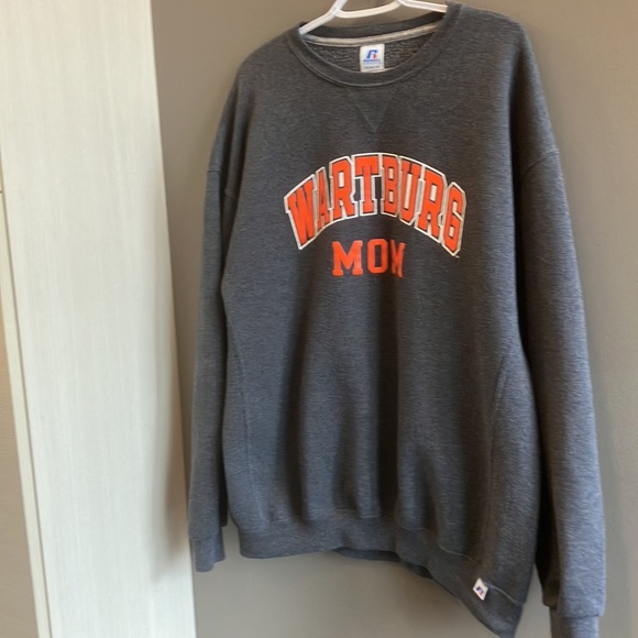 WARTBURG MOM Russell Athletic Iowa Long-sleeved Gray and Orange Sweater Size XL - Picture 5 of 13